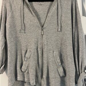 Style and Co sport Petite Large waffle knit hoodie